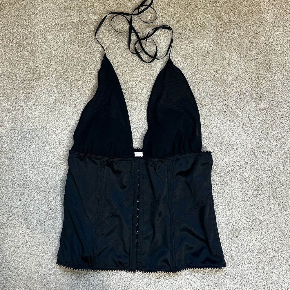 Vintage Y2K 2006 Victoria's Secret Very Sexy Halter Corset Top Large Glam Club